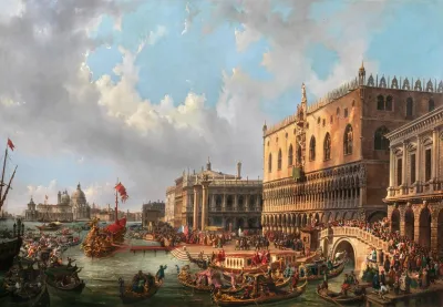 The Blessed Doge Francesco Morosini In 1693 Leaves Venice To Fight The Turks At The Peloponnese
