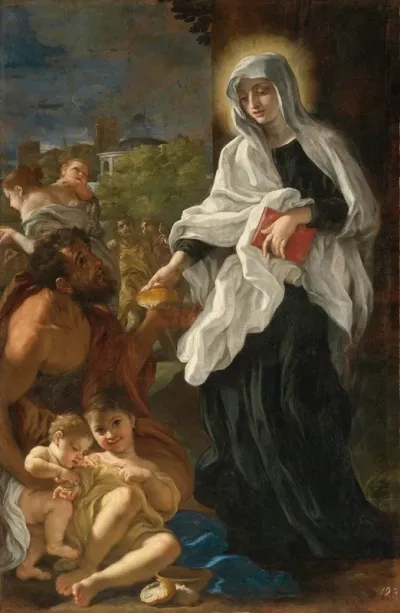 The Blessed Ludovica Albertoni Distributing Alms