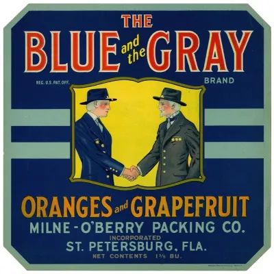 The Blue And The Gray Brand Citrus Label