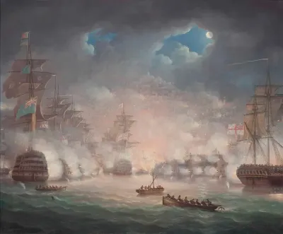The Bombardment Of Algiers 27 August 1816