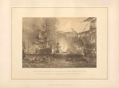 The Bombardment Of Algiers By Lord Exmouth In 1816 George Chambers