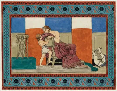 The Boy And The Man Reclining