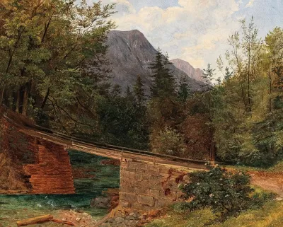 The Bridge By The Rettenbach Mill In Bad Ischl