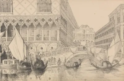 The Bridge Of Sighs And Part Of The Doges Palace
