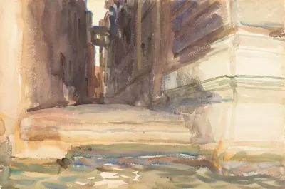 The Calle Della Rosa With The Monte Di Pietavenice