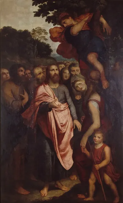 The Calling Of Zacchaeus Who Is Sitting In A Fig Tree