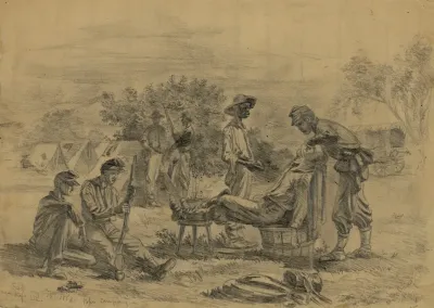 The Camp Barber Taking A Shave Saturday Rappahannock Station Va
