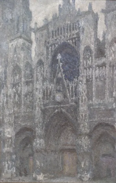The Cathedral In Rouen The Portal Grey Weather