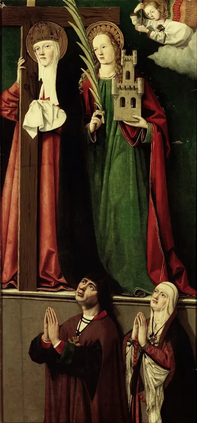 The Catholic Kings With Santa Elena And Santa Barbara