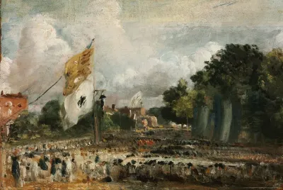 The Celebration In East Bergholt Of The Peace Of 1814 Concluded In Paris Between France And The Allied Powers