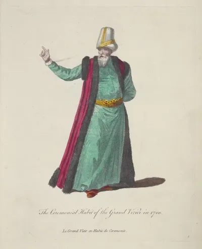 The Ceremonial Habit Of The Grand Vizier In 1700 Le Grand Visir En Habit De Ceremonie