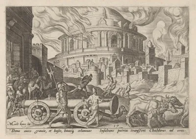 The Chaldeans Carrying Away The Pillars Of The Temple Of Jerusalem