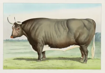 The Champion Steer Of The World Owned And Fattened By George Ayrault Pokeepsie N Y