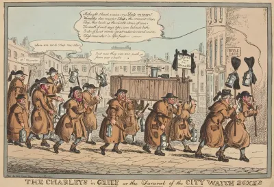 The Charleys In Grief Or The Funeral Of The City Watch Boxes