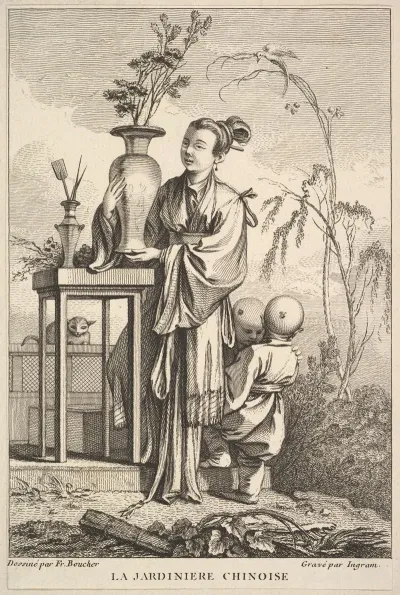 The Chinese Gardener After Francois Boucher