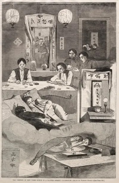 The Chinese In New York Scene In A Baxter Street Club House