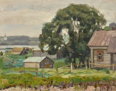 The Church Across The River At Zagoryanskoe