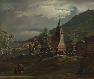 The Church At Gaupne In Sogn