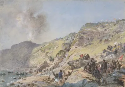 The Cliffs Foilhummerum Bay Valentia The Point At Which The Shore End Of The Cable Was Landed On July 22nd 1865
