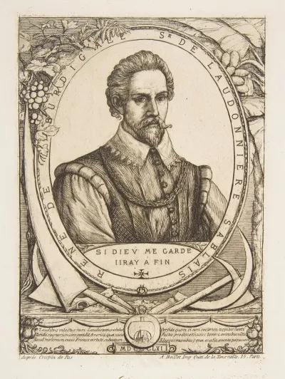 The Colonist Rene De Laudonniere Sablais After Van De Passe
