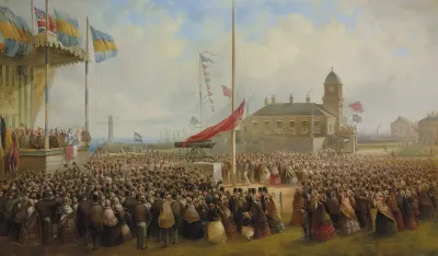 The Commemoration Of The Crimean War With The Presentation Of The Cannon At Seaham