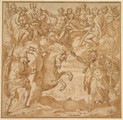 The Contest Between Athena And Poseidon For The Possession Of Athens
