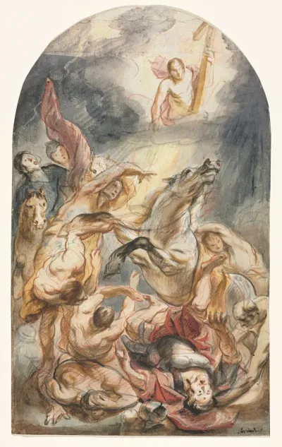 The Conversion Of Saul With Christ And The Cross