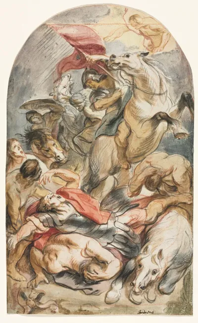 The Conversion Of Saul With Horseman And Banner
