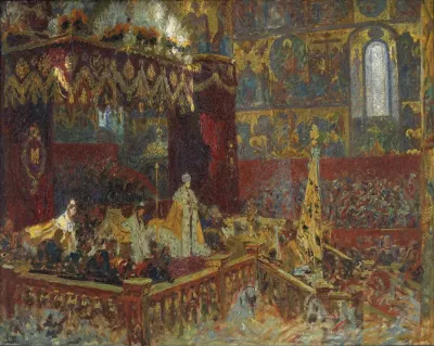The Coronation Ceremony Of Tsar Nicolai Ii In Moscow Sketch