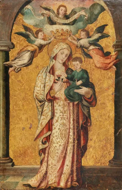 The Coronation Of The Madonna By Angels Holding The Child