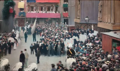 The Corpus Christi Procession Leaving The Church Of Santa Maria Del Mar