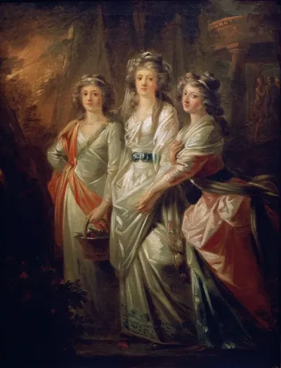 The Countesses Elisabeth Christiane And Marie Karoline Von Thun