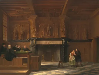 The Court Room Of The Burg T Vrije In Bruges