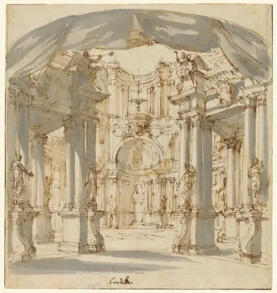 The Courtyard Of A Palace Project For A Stage
