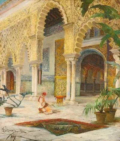 The Courtyard Of The Alhambra