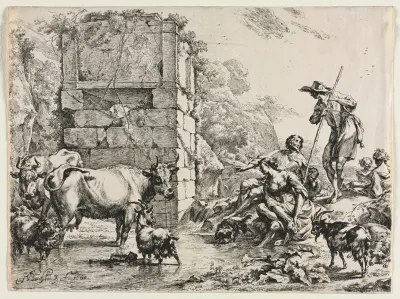 The Cow Drinking