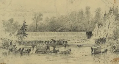 The Crossing Of The North Fork Of The Rappahannock River Near Waterloo By Gen Banks Corps