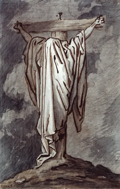 The Crucified Christ Covered By A Veil