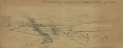 The Cumberland Valley Rail Road Near Scotland Destroyed By Rebels
