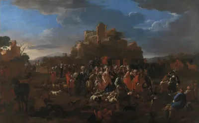 The Curea With Royal Court Carlo Emanuele Ii And Francesca Dorleans