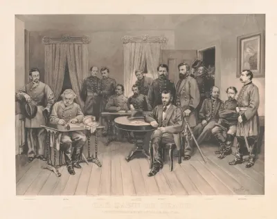 The Dawn Of Peace Lee Surrending His Army Appomattox C H Va April 9th 1865