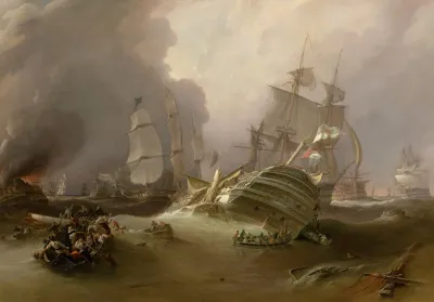 The Day After The Battle Of Trafalgar Securing The Prize