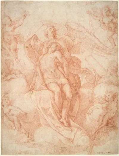 The Dead Christ Supported By Angels