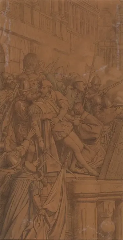 The Death Of Alderman Jan Van De Werve During The Spanish Fury 4 November 1576
