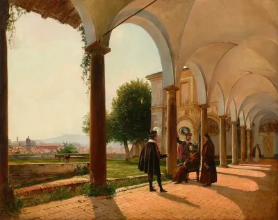 The Death Of Torquato Tasso At Santonofrio Al Gianicolo Rome
