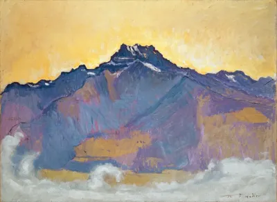 The Dents Du Midi Seen From Chesieres