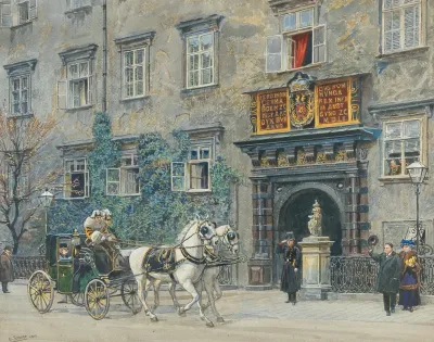 The Departure Of Emperor Francis Joseph Near The Schweizertor In Hofburg Residence
