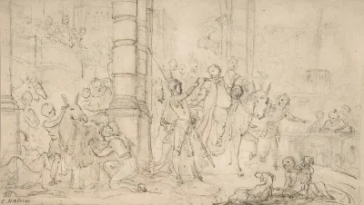 The Departure Of Sancho Panza For The Island Of Barataria