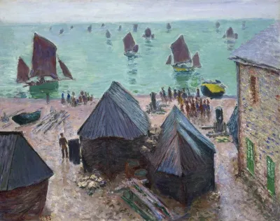 The Departure Of The Boats Etretat