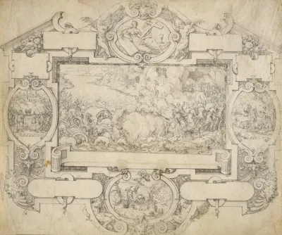 The Destruction Of Pharoahs Army And Other Scenes Within A Cartouche